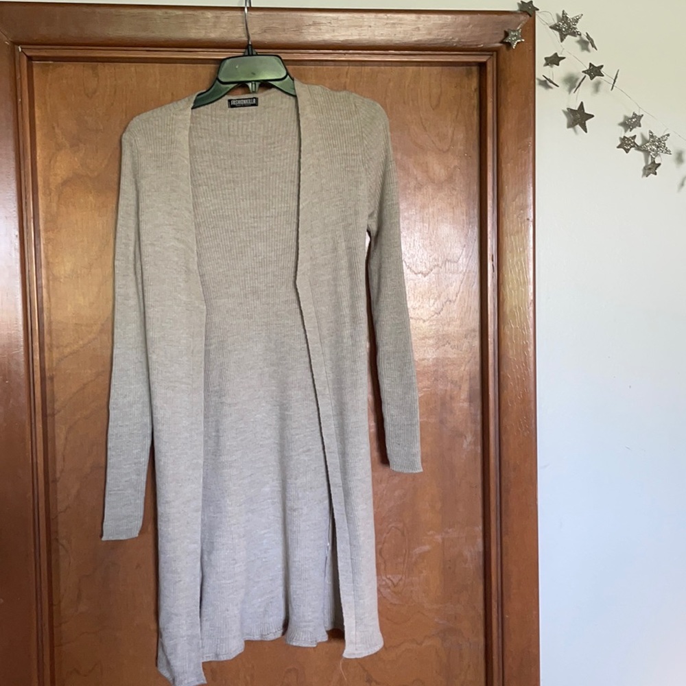 Oatmeal long cardigan
